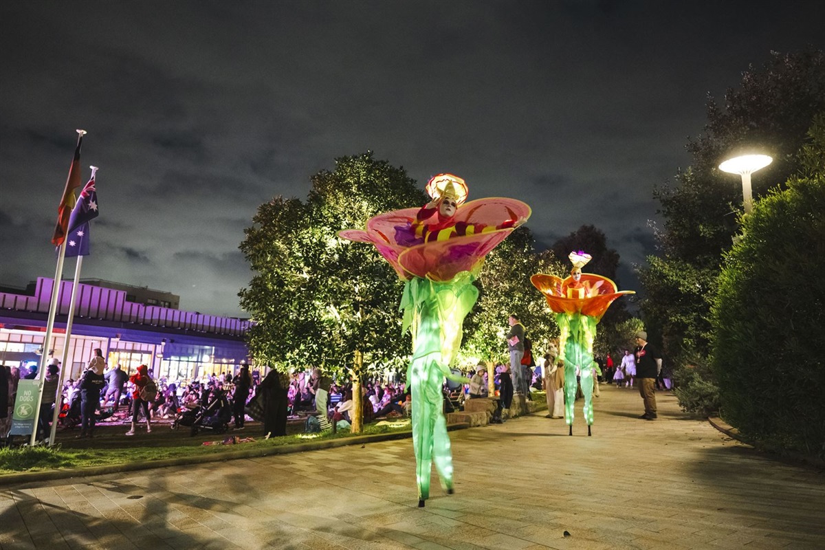 performers at the canopy at the launch event for the lane cove festival